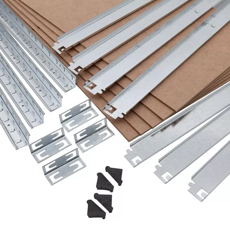 Plaukts GreenBlue GB378, cinkots metāls, 5 plaukti, cinkots tērauds, 900×400 mm, max 75 kg uz plauktu