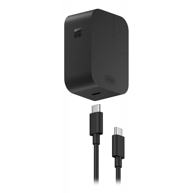Lādētājs Microsoft Surface 45W USB-C iekštelpām melns maiņstrāvas universāls