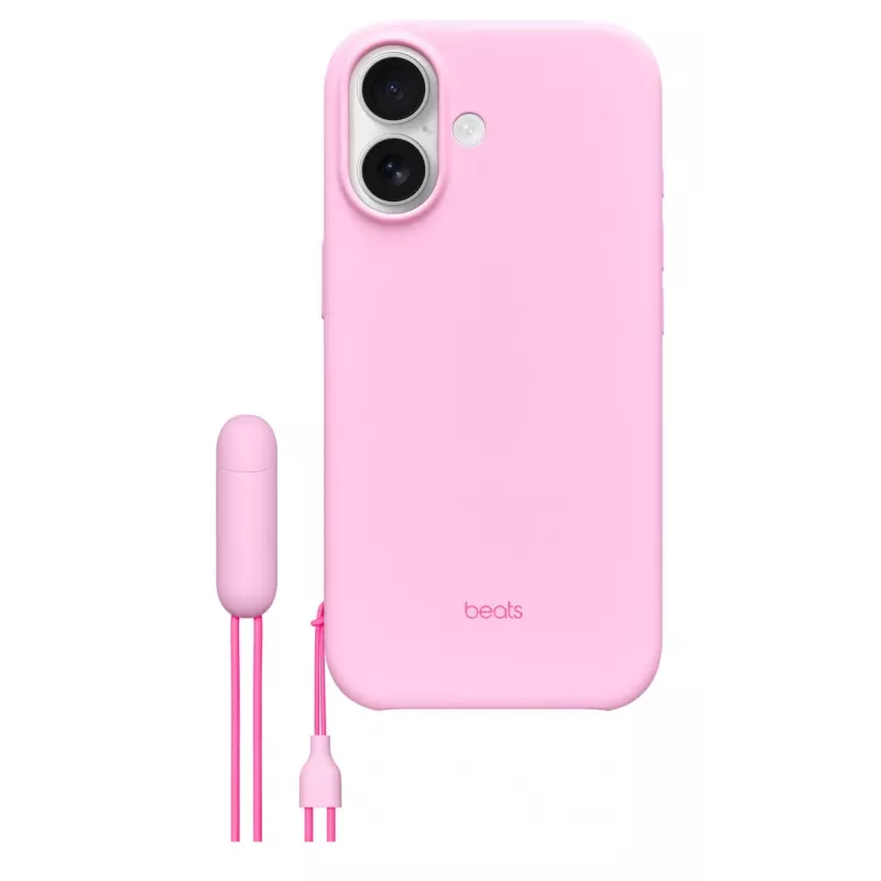 Kickstand vāciņš priekš iPhone 17 Apple Beats ar MagSafe un Camera Control, Pebble Pink, PC un mikrošķiedra