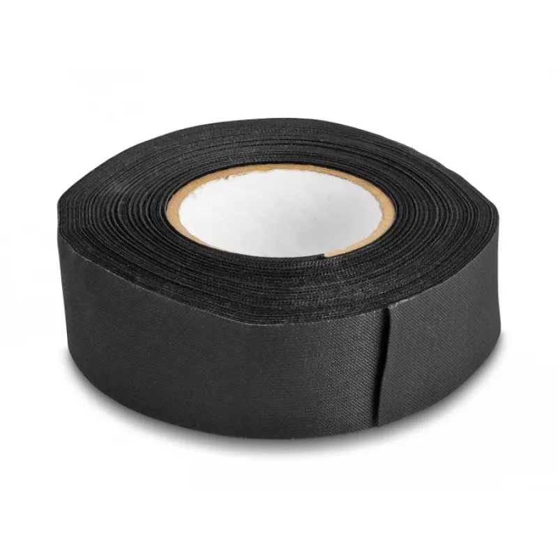 DeLOCK auduma lente 25 m x 25 mm plīsuma pašlīmējoša melna