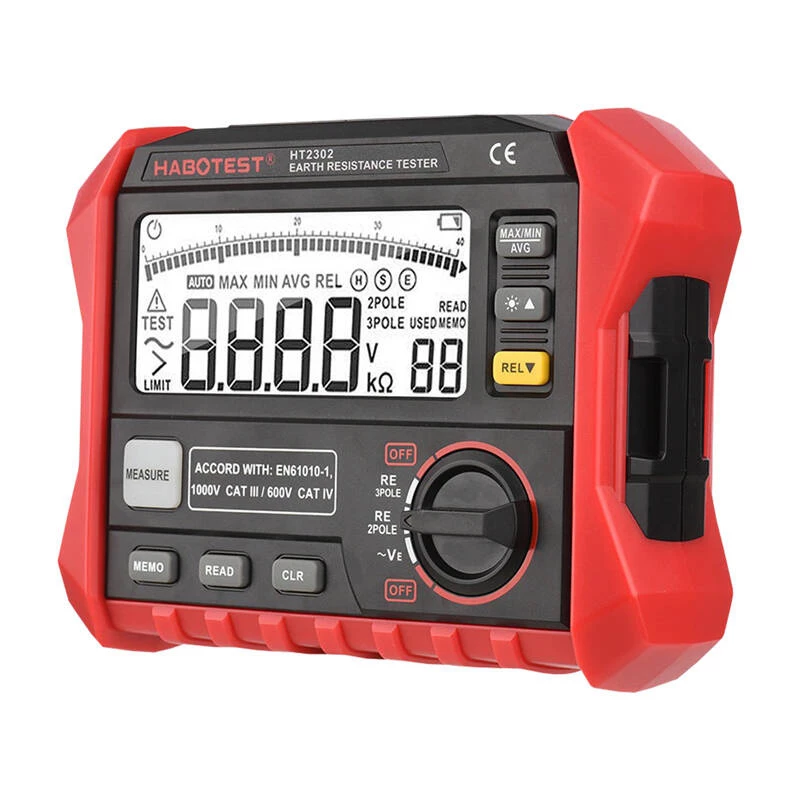 Habotest HT2302 Digitālais zemējuma pretestības mērītājs