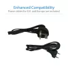 Eaton Tripp Lite USB-C dokstacija, trīs displeji - 4K HDMI/DisplayPort, VGA, USB 3.2 Gen 1, USB-A/USB-C centrmezgls, GbE, 100W PD uzlāde, starptautiskie strāvas kabeļi - dokstacija - USB-C
