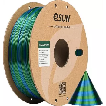 EPLA-SILK CANDY 1,75mm ZILI ZAĻŠ 1kg ESUN 3D FILAMENTS (EPLA-SILK CANDY175UG1)