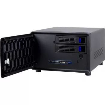 Inter-Tech SC-2100 - Small Form Factor (SFF) - PC - Melns - Mini-ITX - Tērauds - Darbība - Signalizācija - HDD - Tīkls - Barošana (88887285)