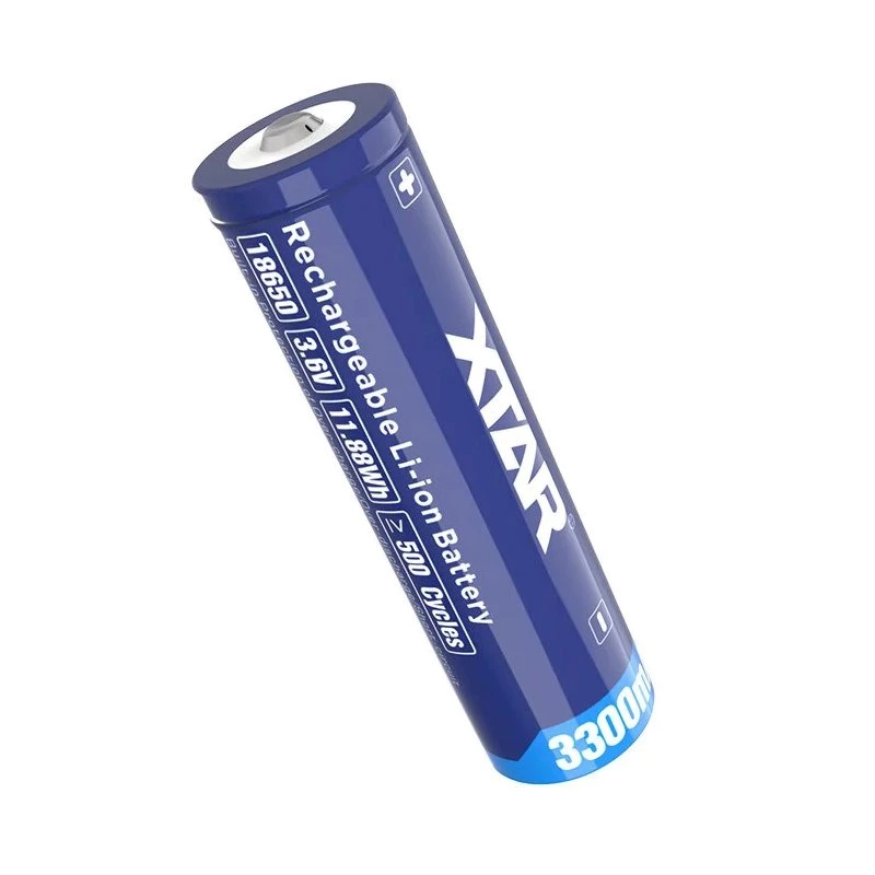 18650 akumulators 3,6V Li-ion 3300 mAh ar aizsardzību
