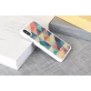 Aizsardzības viedtālruņa maciņš iKins iPhone XS/S mozaīka balts – ciets aizmugures panelis, dekoratīvs mozaīkas raksts