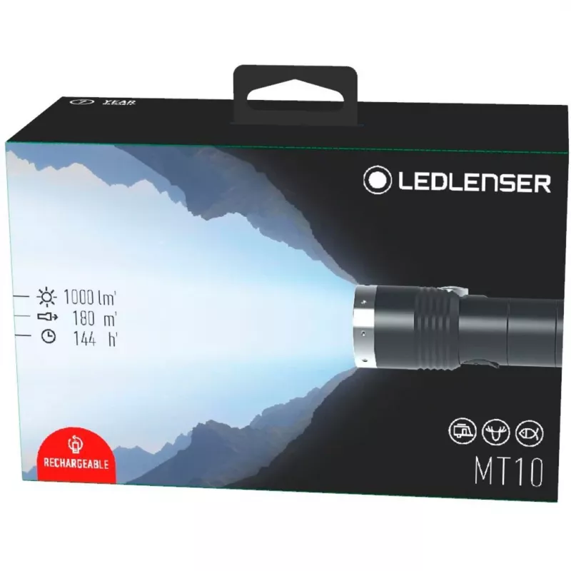 Rokas lukturītis Ledlenser MT10 Melns Silver