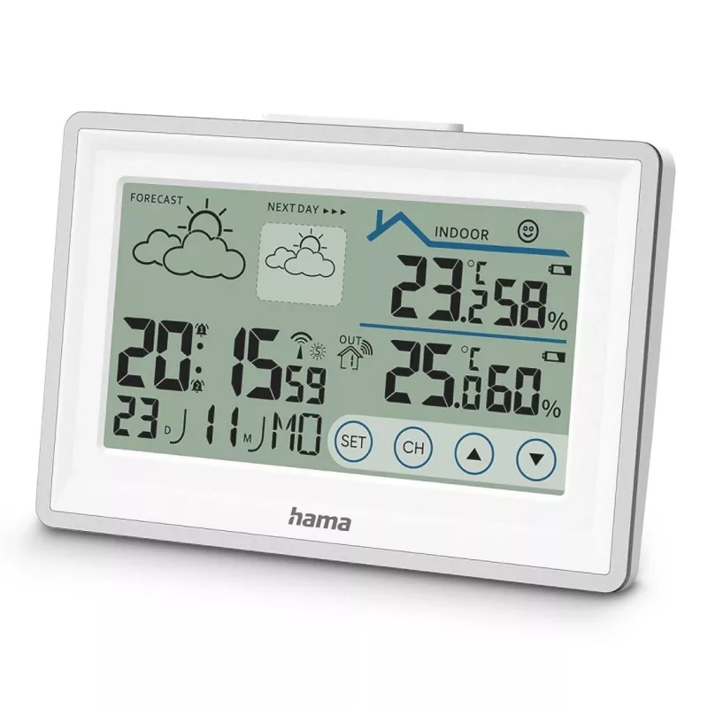 Hama 00222228 digitālā meteostacija balta Baterija