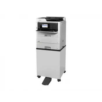 Printer cabinet stand Epson 7112285 — floor stand for Epson WorkForce Pro printers, Melns or balta
