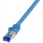 Logilink Professional Ultraflex - Patch-Cable - RJ-45 (M) uz RJ-45 (M) - 0,25 m - 6 mm - S/FTP - Cat.7 Raw Cable (Cable) / CAT 6a (Ports) - Bezhalogēns, Liets, Bezķēdes - Zils, R