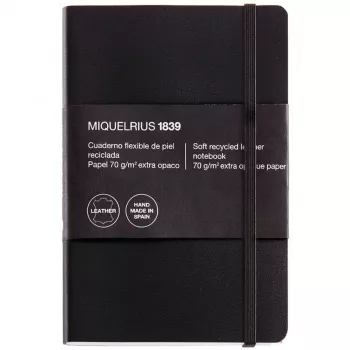 Miquelrius LEATHER1839 piezīmju grāmatiņa 104x150 kvadrātiņi 5mm ar indeksu, 200 lp (kravas piegāde)
