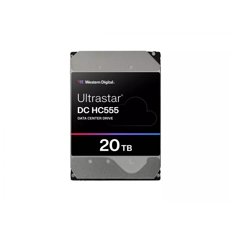 WD Ultrastar DC HC555 - cietais disks - datu centrs - šifrēts - 20 TB - iekšējs - 3,5 collas (8,9 cm)