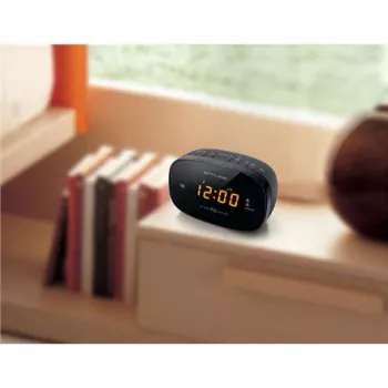 Pulksteņa radio Muse M-150CR ar FM PLL uztvērēju, 1,52 cm LED displeju, modinātāju (radio/skaņas signāls), AC 230V/AAA baterijas