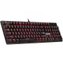 Mehāniskā tastatūra DEFENDER QUEST GK-596 — RGB fona apgaismojums, Anti-Ghosting, vadu savienojums, kompakts izkārtojums