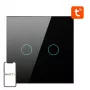 Viedais gaismas slēdzis Avatto ZTS02-EU-B2 ZigBee 2-virzienu melns, pie sienas stiprināms, ES modelis
