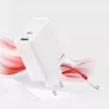 Strāvas adapteris ONEPLUS SUPERVOOC 120W divu pieslēgvietu vadu lādētājs, kopējā izejas jauda 120W, 1x USB-C + 1x USB-A, 100–240V, 145 g, balts