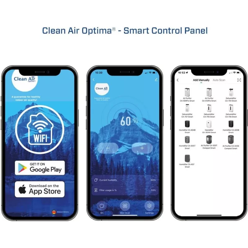 Mitrinātājs ar JONIZATORU/CA-607BSMART Clean Air Optima