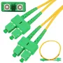 Extralink Patch Cord SC/APC-SC/APC, vienmoda, duplekss, G657A, 3mm, 2m