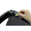 Taisnstūrveida atkritumu tvertne Durable NO TOUCH 35L nerūsējošais tērauds melns sudrabs