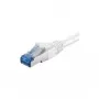 Wentronic Goobay CAT 6a komutācijas kabelis, S/FTP (PiMP), balts, 2 m - LSZH bez halogēna, varš (93749)