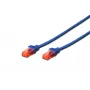 Tīkla kabelis Digitus CAT 6 U/UTP RJ-45 Cat6 0.25m Zils