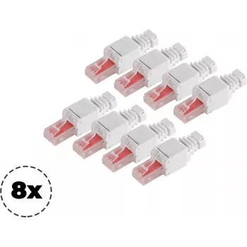 Tīkla spraudnis ShiverPeaks 75011-8 Cat.6 bez instrumentiem RJ45 savienotājs, 8P8C