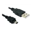 USB kabelis DeLOCK 82252 USB 2.0 1,5 m USB A Mini-USB B melns