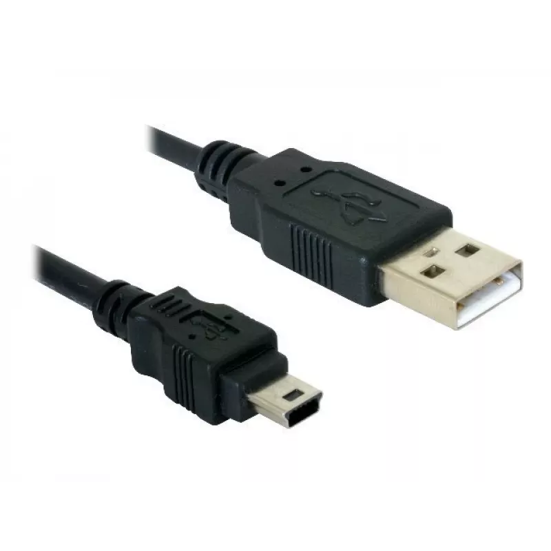USB kabelis DeLOCK 82252 USB 2.0 1,5 m USB A Mini-USB B melns
