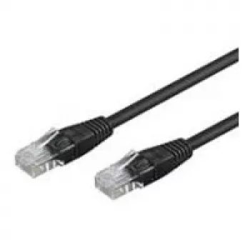 Wentronic Goobay CAT 5e pārlādes kabelis, U/UTP, melns, 0,25 m - CCA vara maisījums (68703)