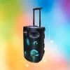 Pārnēsājams Bluetooth karaoke skaļrunis MANTA SPK0803B140 140W, darbināms ar baterijām, MIC/USB/microSD, FM, ekvalaizers, riteņi