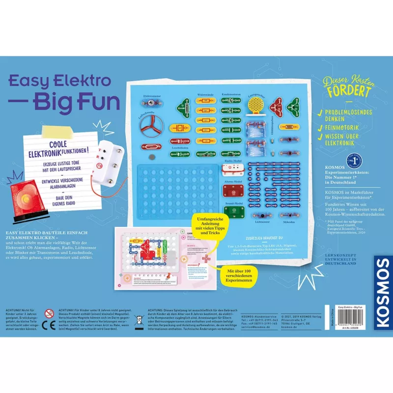 Kosmos Easy Elektro - lieliski jautri, Elektronikas komplekts, Elektrība, 8 gadi, Daudzkrāsaina