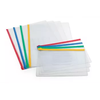 Mape Forpus, A4, ar dažādu rāvējslēdzēju, caurspīdīga 0819-001