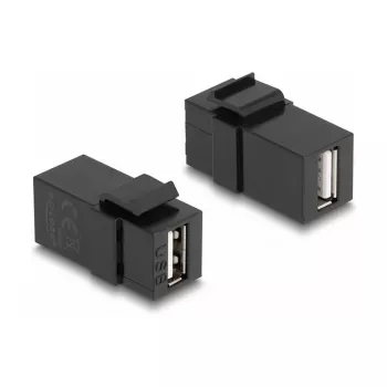 DeLOCK Keystone Module USB 2.0 A ligzda uz USB 2.0 A ligzda melns
