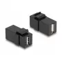 DeLOCK Keystone Module USB 2.0 A ligzda uz USB 2.0 A ligzda melns