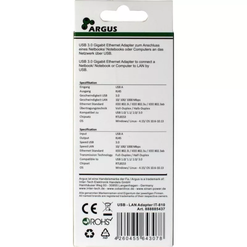 Saskarnes karte Inter-Tech ARGUS IT-810