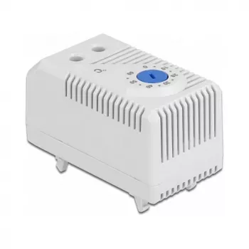 Termostats DELOCK 66823, plastmasas korpuss IP20, 30 W, 250 V, 10 A, 43×60×33 mm, zils/pelēks