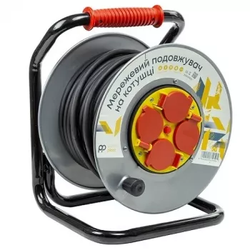 Ilgintuvas su rite 25m, 4 lizdai, 3x2.5mm²