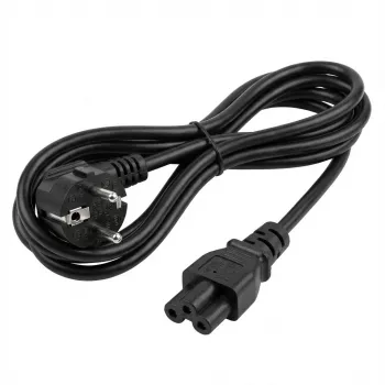 EFB-Elektronik strāvas vads ar iezemētu spraudni 90° - C5 180°, melns, 3 m, 3 x 0,75 mm² Ražotājs: EFB Elektronik (EK552.3V2)