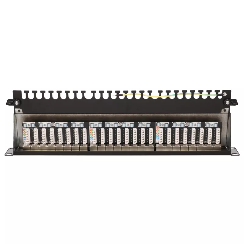 Patch panelis - Extralink CAT6A STP, 24 porti