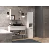 Vannas istabas skapis NEL III 31x30x174 cm, balts, spīdīgs