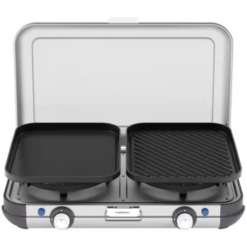 Portatīvā grila plīts Campingaz 2213311, 2 zonu, 5,4 kg, 490×350 mm, melna/pelēka/sudraba
