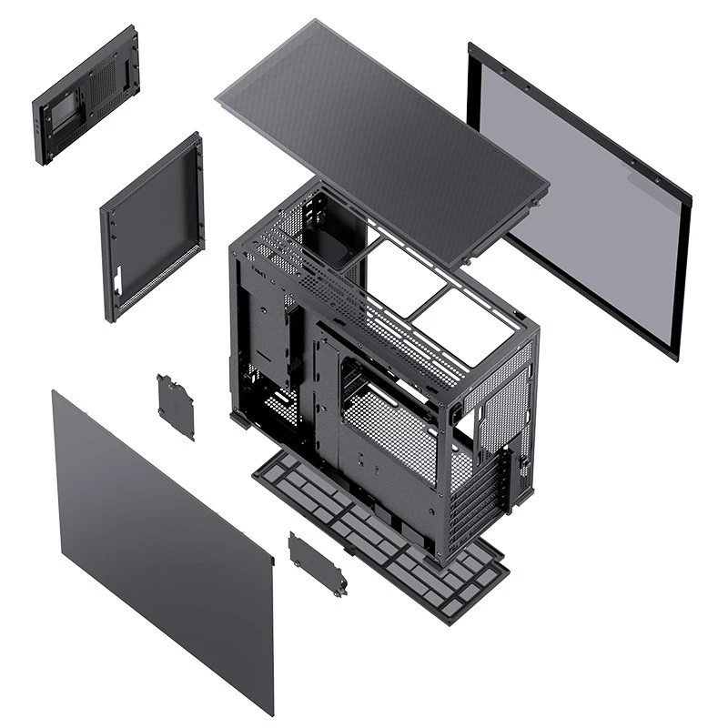 PC korpuss Jonsbo D41 MESH Midi Tower Melns