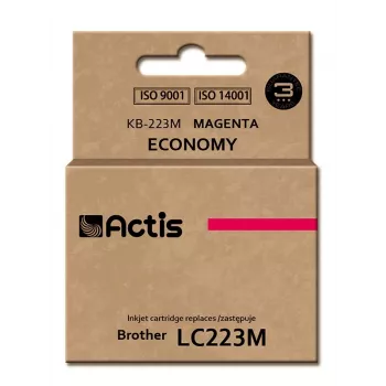 Tintes kasetne ACTIS KB-223M saderīga ar Brother LC223M, fuksīna, uz krāsvielām balstīta 10 ml, standarta ražība, viens iepakojums