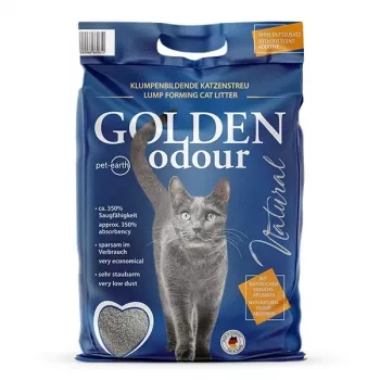 Kaķu pakaiši Golden pelēka 7 kg — salipstoši bentonīta pakaiši, bez putekļiem, smaku novēršana