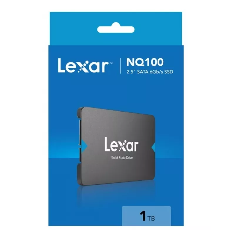 2,5 collu SATA III SSD Lexar NQ100 1 TB — 550 MB/s lasīšana, 6 Gbit/s pārsūtīšana