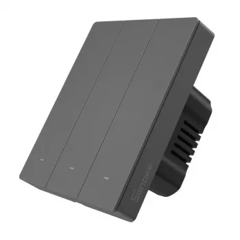 Viedais sienas slēdzis Sonoff M5-3C-80 Wi‑Fi — 3 kanālu, pie sienas stiprināms viedais slēdzis, modelis M5-3C-80