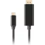 LANBERG kabelis USB-C M -> DisplayPort M 0,5 m 4K 60 Hz melns