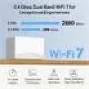 Mesh Wi‑Fi sistēma TP‑LINK Mercusys Halo H25BE (Wi‑Fi 7, Dual‑band 2.4/5 GHz, 2880 Mbps) 2‑pack, 3 iekšējas antenas, balta