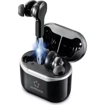 Renkforce RF-4599066 austiņas un austiņu komplekts bezvadu ievietojamās zvanu/mūzikas Bluetooth melns (RF-4599066)