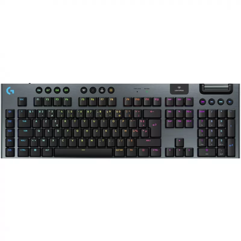 Logitech G G915 X LIGHTSPEED tastatūra spēlēm USB RF Bezvadu Bluetooth AZERTY franču melna
